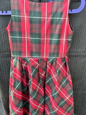 GAP Red Plaid-Inspired Holiday Dress for Kids size 8